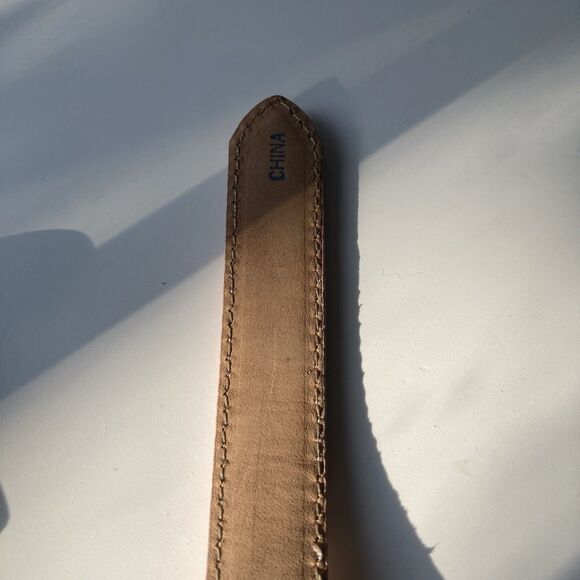 NEW Brighton Women’s Pink Croc Leather Belt ML 32 Sparkling Heart B10482 VTG - Picture 12 of 16